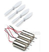 JJRC H8 Mini parts-24 Propellers(4pcs) & Rotating Motor with red and blue wire(2pcs) & Reversing-rotating Motor with black and white wire(2pcs) For JJRC H8 MINI Drone,H8 Quadcopter
