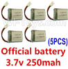JJRC 1000 Parts-14 Official 3.7v 250mah battery(5pcs) For JJRC 1000 RC Quadcopter,RC Drone,JJ-1000 Sapre Parts
