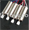 BoMing M39G Spare Parts-08-01 Reversing-rotating Motor with Red and White wire(2pcs) & Rotating Motor with red and Bluewire(2pcs),Bo Ming BoMing M39G RC Quadcopter Drone Spare Parts Replacement Accessories M39