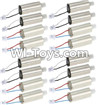 JJRC H11 H11C H11D Parts-16 Rotating Motor with red and Blue wire(8pcs) & Reversing-rotating Motor with Black and white wire(8pcs) For JJRC H11 H11C H11D Quadcopter Spare parts