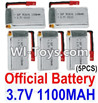 JJRC H11 H11C H11D Parts-33 3.7V 1100mAh Battery with JST Plug(5pcs) For JJRC H11 H11C H11D Quadcopter Spare parts,RC drone Parts,2.4G UFO Parts