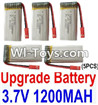 JJRC H11 H11C H11D Parts-34 Upgrade 3.7V 1200mAh Battery with JST Plug(5pcs) For JJRC H11 H11C H11D Quadcopter Spare parts,RC drone Parts,2.4G UFO Parts
