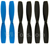 JJRC H21 Parts-07 Main rotor blades,Propellers(6pcs-4pcs Black,2pcs Blue) For JJRC H21 H21 Quadcotper parts,H21 Drone Spare parts,2.4V UFO
