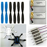 JJRC H21 Parts-29 Propellers(6pcs) & Main Motor(6pcs) & Upper and bottom shell cover & 400mah battery(2pcs) For JJRC H21 H21 Quadcotper parts,H21 Drone Spare parts,2.4V UFO