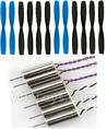 JJRC H21 Parts-30 Propellers(12pcs) & Rotating Motor with red and blue wire(3pcs) & Reversing-rotating Motor with black and white wire(3pcs) For JJRC H21 H21 Quadcotper parts,H21 Drone Spare parts,2.4V UFO