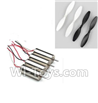 JJRC H22 Parts-22 Propellers(4pcs) & Rotating Motor with red and blue wire(2pcs) & Reversing-rotating Motor with black and white wire(2pcs) For JJRC H22 H22C Quadcopter Spare parts,RC drone Parts,2.4G UFO Parts