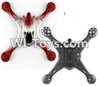 JJRC H29 H29C H29W H29G Parts-02 Upper and Bottom shell cover-Red For JJRC H29 H29C H29W Quadcopter Spare parts,RC drone Parts,2.4G UFO Parts