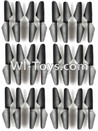 JJRC H29 H29C H29W H29G Parts-09 Propellers,Main rotor blades(16pcs) For JJRC H29 H29C H29W Quadcopter Spare parts,RC drone Parts,2.4G UFO Parts
