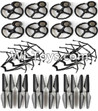 JJRC H29 H29C H29W H29G Parts-15 Motor Seat(8pcs) & Outer protect frame(8pcs) & Propellers(12pcs) For JJRC H29 H29C H29W Quadcopter Spare parts,RC drone Parts,2.4G UFO Parts