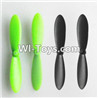 JJRC H30 H30C H30W Parts-04 Propellers,Main rotor baldes(2X Green and 2X Black)-Total 4cs For JJRC H30 H30C H30W Quadcopter Spare parts,H30 H30C H30W RC drone Parts,2.4G UFO Spare Parts