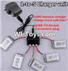 JJRC H31 H31C H31W Spare Parts-25 Upgrade 1-to-5 charger and balance charger & USB-TO-socket Conversion plug(Not include the 5 battery),JJRC H31 H31C H31W RC Quadcopter Drone Spare Parts Replacement Accessories