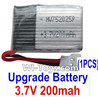JJRC H36 Spare Parts-12 Upgrade 3.7v 200mah Battery(1pcs),JJRC H36 RC Quadcopter Drone Spare Parts Replacement Accessories