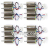 JJRC H36 Spare Parts-26 clockwise rotating Motor with Red and Blue wire(8pcs) & counterclockwise Reversing-rotating Motor with Black and white wire(8pcs),JJRC H36 RC Quadcopter Drone Spare Parts Replacement Accessories