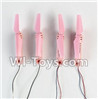 JJRC H37 Spare Parts-06 Whole motor arm unit(4 Set-2X CW and 2X CCW)-Pink,JJRC H37 RC Quadcopter Drone Spare Parts Replacement Accessories,H37 ELFIE Pocket Selfie Drone Parts