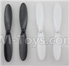 JJRC H6 H6C H6D Parts-04 Propellers,Main rotor blades(4pcs-2x Black & 2X White) For JJRC H6 H6C H6D Drone,RC Quadcopter spare parts