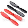 JJRC H6 H6C H6D Parts-05 Propellers,Main rotor blades(4pcs-2x Black & 2X Red) For JJRC H6 H6C H6D Drone,RC Quadcopter spare parts