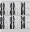 JJRC H6 H6C H6D Parts-08 Propellers,Main rotor blades(24pcs-12x Black & 12X White) For JJRC H6 H6C H6D Drone,RC Quadcopter spare parts