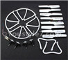 JJRC H8C H8D Parts--35 Crash set 2-(Propelers-8pcs & Landing skid-2pcs & Outer protect frame-4pcs & Motor-2pcs & Main gear with hollow pipe-4pcs & Motor seat-4pcs))-White For JJRC H8C H8D Quadcopter Parts,Drone parts,Camera spare parts
