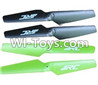 JJRC H9D H9W Parts-05 Propellers,Main rotor blades(4pcs)-2X Green and 2X Black For JJRC H9 H9D H9W Quadcopter Spare parts,RC drone Parts,2.4G UFO Parts