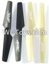 JJRC H9D H9W Parts-06 Propellers,Main rotor blades(4pcs)-2X Golden 2X Black For JJRC H9 H9D H9W Quadcopter Spare parts,RC drone Parts,2.4G UFO Parts