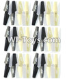 JJRC H9D H9W Parts-08 Propellers,Main rotor blades(24pcs)-12X Golden 12X Black For JJRC H9 H9D H9W Quadcopter Spare parts,RC drone Parts,2.4G UFO Parts