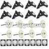 JJRC H9D H9W Parts-28 Motor seat(8pcs) & Main gear with hollow pipe(8pcs0 & Small motor gear(8pcs) For JJRC H9 H9D H9W Quadcopter Spare parts,RC drone Parts,2.4G UFO Parts