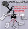 JJRC H9D H9W Parts-34 Upgrade 1-to-5 charger and balance charger & USB-TO-socket Conversion plug(Not include the 5 battery) For JJRC H9 H9D H9W Quadcopter Spare parts,RC drone Parts,2.4G UFO Parts