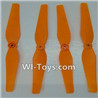 Lead Honor LH-X14 X14C X14DV X14WF Parts-05 Propellers,Main blades(4pcs)-Orange,Lead Honor LH-X14 X14C X14DV X14WF RC Quadcopter Drone Spare Parts Accessories,LH-X14 Replacement parts