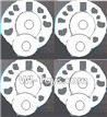 Lead Honor LH-X14 X14C X14DV X14WF Parts-24 Upper Motor protect cover(4pcs)-White,Lead Honor LH-X14 X14C X14DV X14WF RC Quadcopter Drone Spare Parts Accessories,LH-X14 Replacement parts