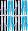 Lead Honor LH-X16 X16C X16WF X16DV Spare Parts-25 Propellers,Main rotor blades(8X White,8X Blue),Lead Honor LH-X16 X16C X16DV X16WF RC Quadcopter Drone Spare Parts Accessories,LH-X16 Replacement parts