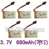 lead Honor LH-X4 X4C Parts -29 Upgrade 3.7v 680mah battery-Fly more time,more power(5pcs) For Lead Honor LH-X4 Quadcopter parts rc drone parts