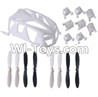 Lead Honor LH-X9 Parts -03 Upper shell cover & Upper and bottom motor cover(8pcs) & Blades(8pcs)-White For LiHuang LH-X9 Quadcopter parts rc drone parts