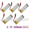 Lishitoys L6036 RC Quadcopter Parts-28 Official 3.7v 500mah battery(size-58X17mm)-Total 5pcs