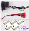 Lishitoys L6036 RC Quadcopter Parts-37 Charger & 5pcs 1-to-5 jst conversion wire & 5pcs 500mah battery Lishitoys L6036 RC Quadcopter Parts-37 Charger & 5pcs 1-to-5 jst conversion wire & 5pcs 500mah battery