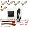 Lishitoys L6036 RC Quadcopter Parts-40 Upgrade 1-to-5 balance charger and USB charger & 5pcs white-to-JST coversion wire & 5pcs 500mah battery