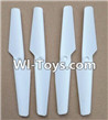 MJX X402 X402H Spare Parts-12 Propellers,Main rotor blades(4pcs)-White,MJX X402H X402 RC Quadcopter Drone Spare Parts Replacement Accessories