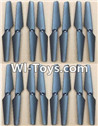 MJX X402 X402H Spare Parts-13 Propellers,Main rotor blades(16pcs)-Black,MJX X402H X402 RC Quadcopter Drone Spare Parts Replacement Accessories