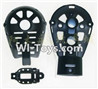 MJX X402 X402H Spare Parts-43 Whole motor unit parts(Include the Motor seat,Motor cover,Small Motor seat cover)-Each 1pcs-Black,MJX X402H X402 RC Quadcopter Drone Spare Parts Replacement Accessories