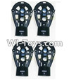 MJX X402 X402H Spare Parts-44 Motor seat(4pcs)-Black,MJX X402H X402 RC Quadcopter Drone Spare Parts Replacement Accessories