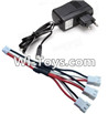 MJX X402 X402H Spare Parts-62 Upgrade 1-to-3 coversion Charging cable(1pcs),MJX X402H X402 RC Quadcopter Drone Spare Parts Replacement Accessories