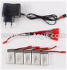 MJX X500 RC Quadcopter parts-25 Charger & 5pcs 1-to-5 jst cover wire & 5pcs 750mah battery