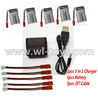 MJX X500 RC Quadcopter parts-56 Upgrade 1-to-5 balance charger and USB charger & 5pcs JST coversion wire & 5pcs 750mah battery