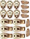 MJX X601H X601 Spare Parts-09-01 Motor seat(6pcs) & Big motor cover(6pcs) & Small motor cover(6pcs)-Golden,MJX X601H X601 RC Quadcopter Drone Spare Parts Replacement Accessories
