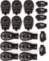 MJX X601H X601 Spare Parts-10-01 Motor seat(6pcs) & Big motor cover(6pcs) & Small motor cover(6pcs)-Black,MJX X601H X601 RC Quadcopter Drone Spare Parts Replacement Accessories