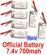 MJX X601H X601 Spare Parts-26-03 7.4v 700mah Battery(6pcs),MJX X601H X601 RC Quadcopter Drone Spare Parts Replacement Accessories