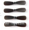 MJX X909T X909 Spare Parts-07-03 Propellers,Main rotor blades(4pcs)-Black,MJX X909T X909-T RC Quadcopter Drone Spare Parts Replacement Accessories