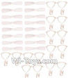 MJX X909T X909 Spare Parts-07-05 Propellers(16pcs)-White & Outer protect frame(16pcs)-White,MJX X909T X909-T RC Quadcopter Drone Spare Parts Replacement Accessories