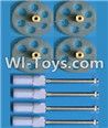 MJ109 Spare parts-16 Main gear(4pcs) & Drive shaft(4pcs),MingJi 109 109A 109B RC Quadcopter Drone Spare Parts MJ109 Replacement Accessories