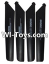 MingJi 812 Spare Parts-03 Propellers,Main rotor blades(4pcs)-Black,MingJi 812 RC Helicopter Spare Parts MJ812 Parts Replacement Accessories