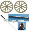 MingJi 812 Spare Parts-18 Upper and bottom main gear & Inner shaft & Main hollow pipe & Copper sleeve,MingJi 812 RC Helicopter Spare Parts MJ812 Parts Replacement Accessories